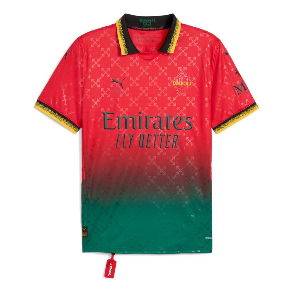 PUMA x Off White AC Milan Replica Jersey 'Red' 783001-02
