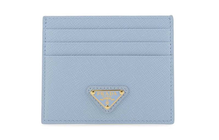 PRADA Cow Leather Wallet Regular Women's Light Blue