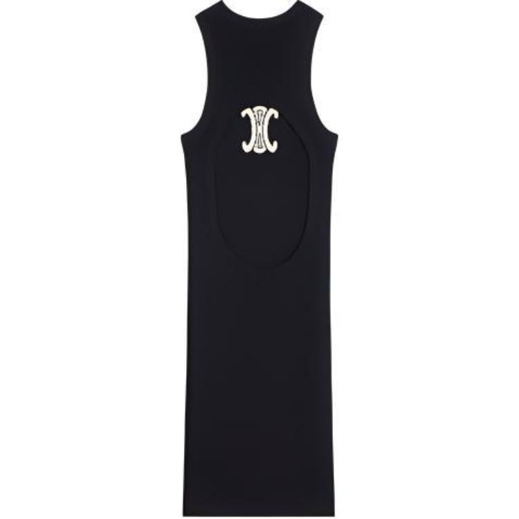 CELINE SS22 Sleeveless Dress Women's Black