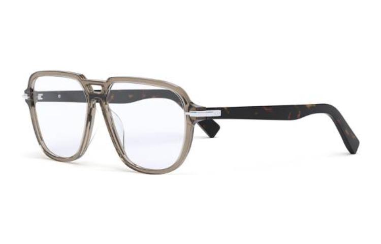 DIOR Acetate Irregular Shape Eyeglass Frames Unisex Green