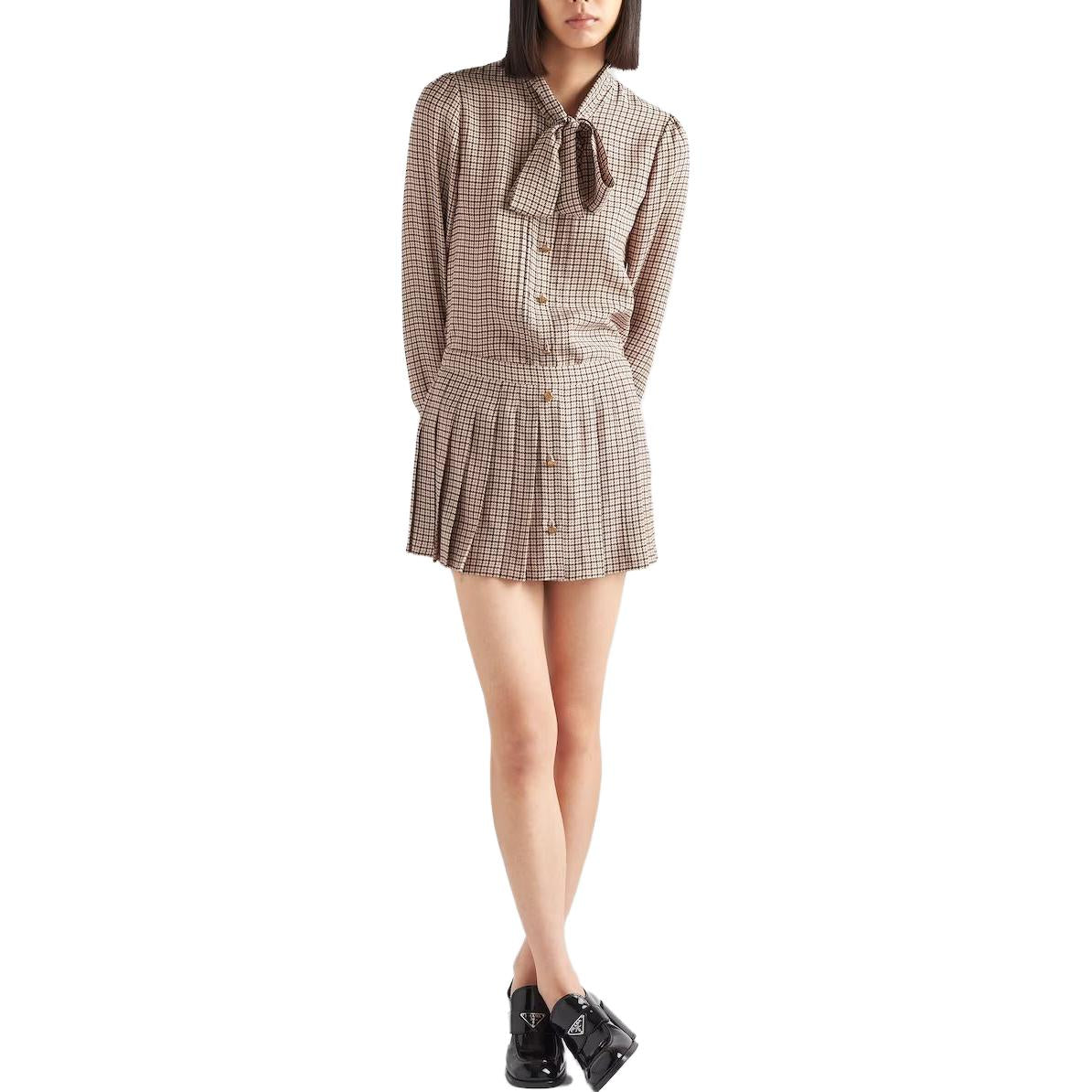 PRADA Casual Short Skirts Women's Brown
