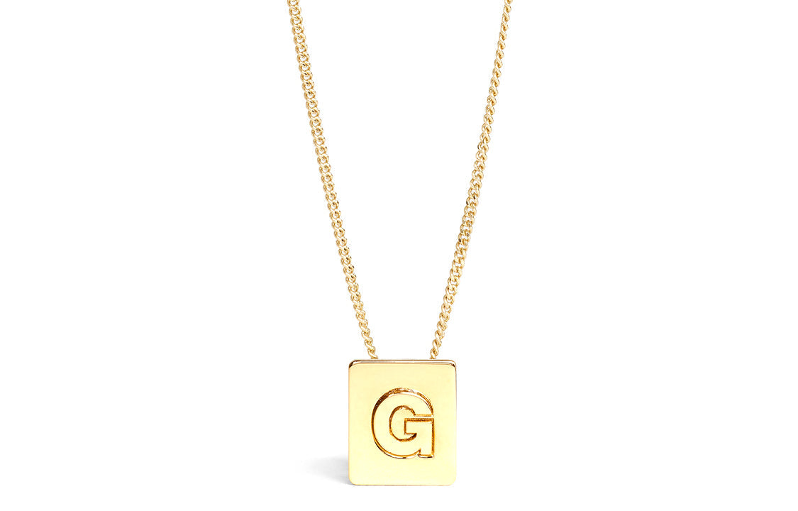 CELINE Alphabet G Necklace In Brass With Gold Finish