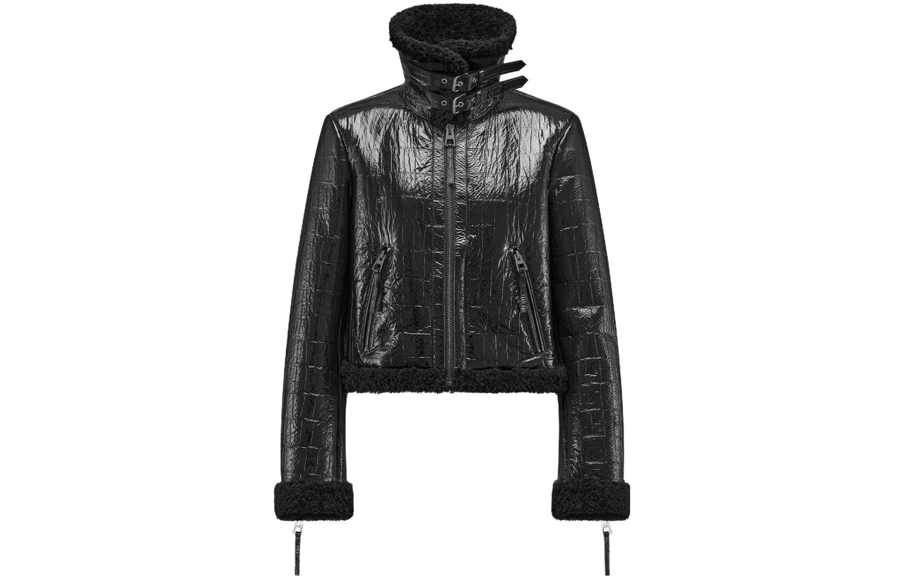 DIOR Leather Jackets Women's Black