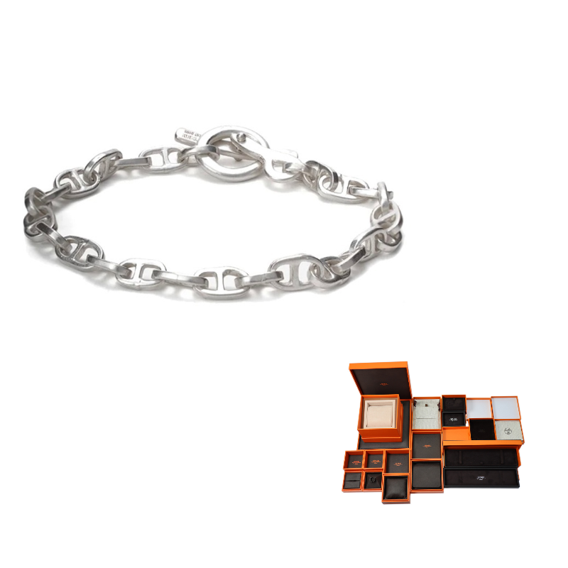 HERMES 925 Sterling Silver Bracelets Women's Silver
