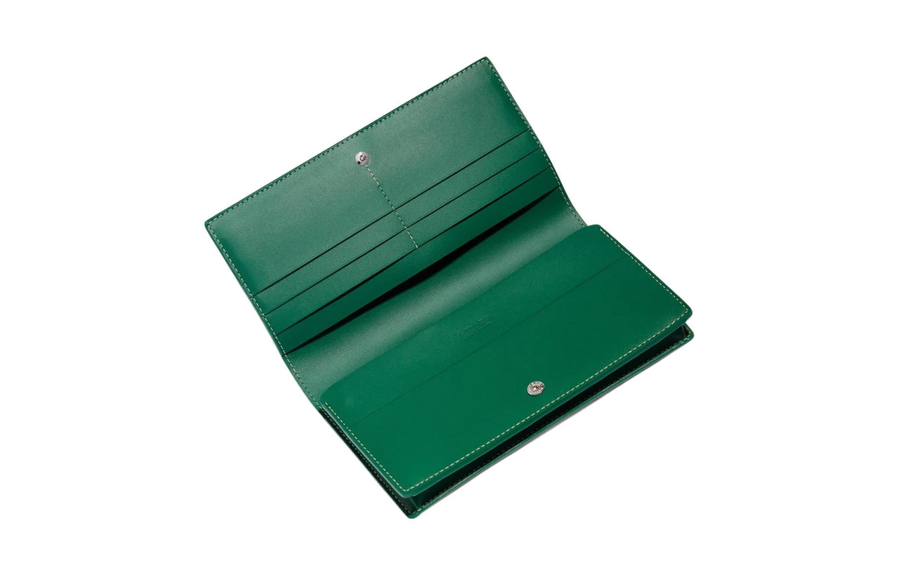 GOYARD RICHELIEU Canvas With Leather Wallet Unisex Green