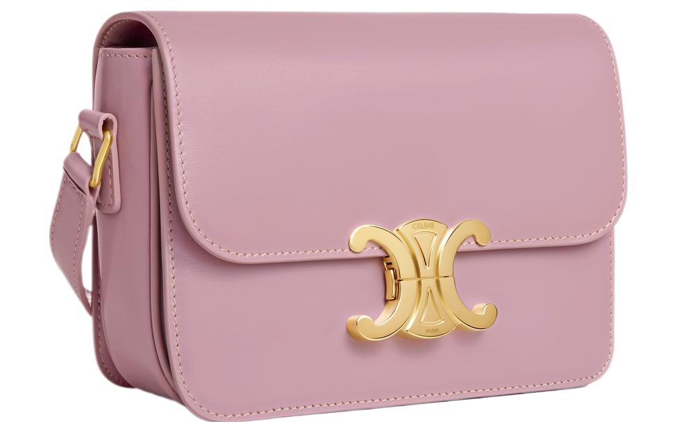 CELINE Calfskin Crossbody Bag Shoulder Bag Women's Petal Color