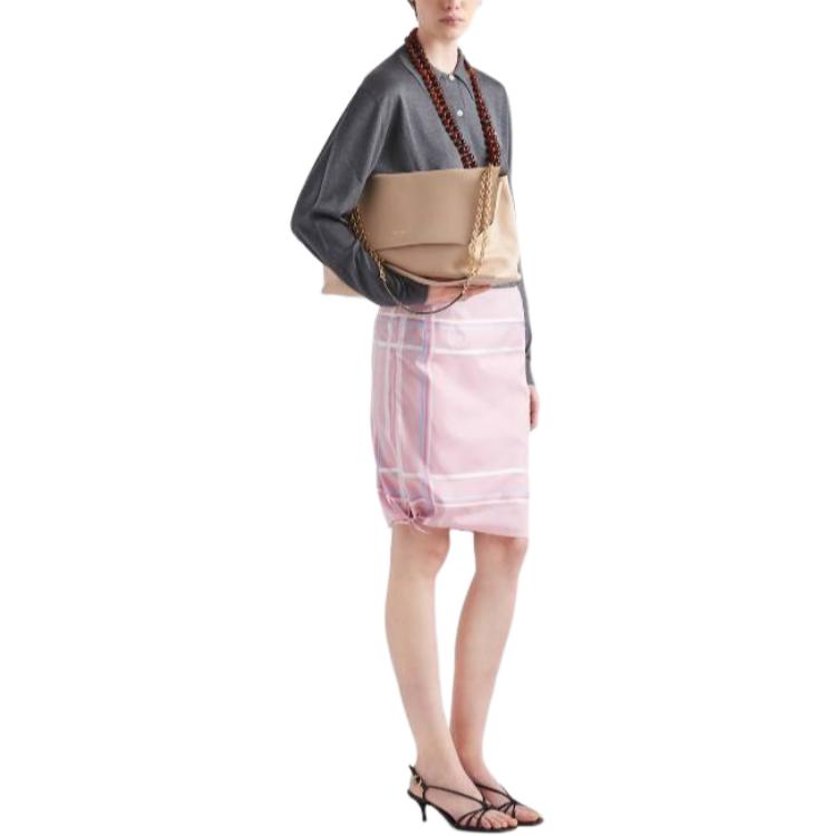 PRADA Checked Cotton Miniskirt