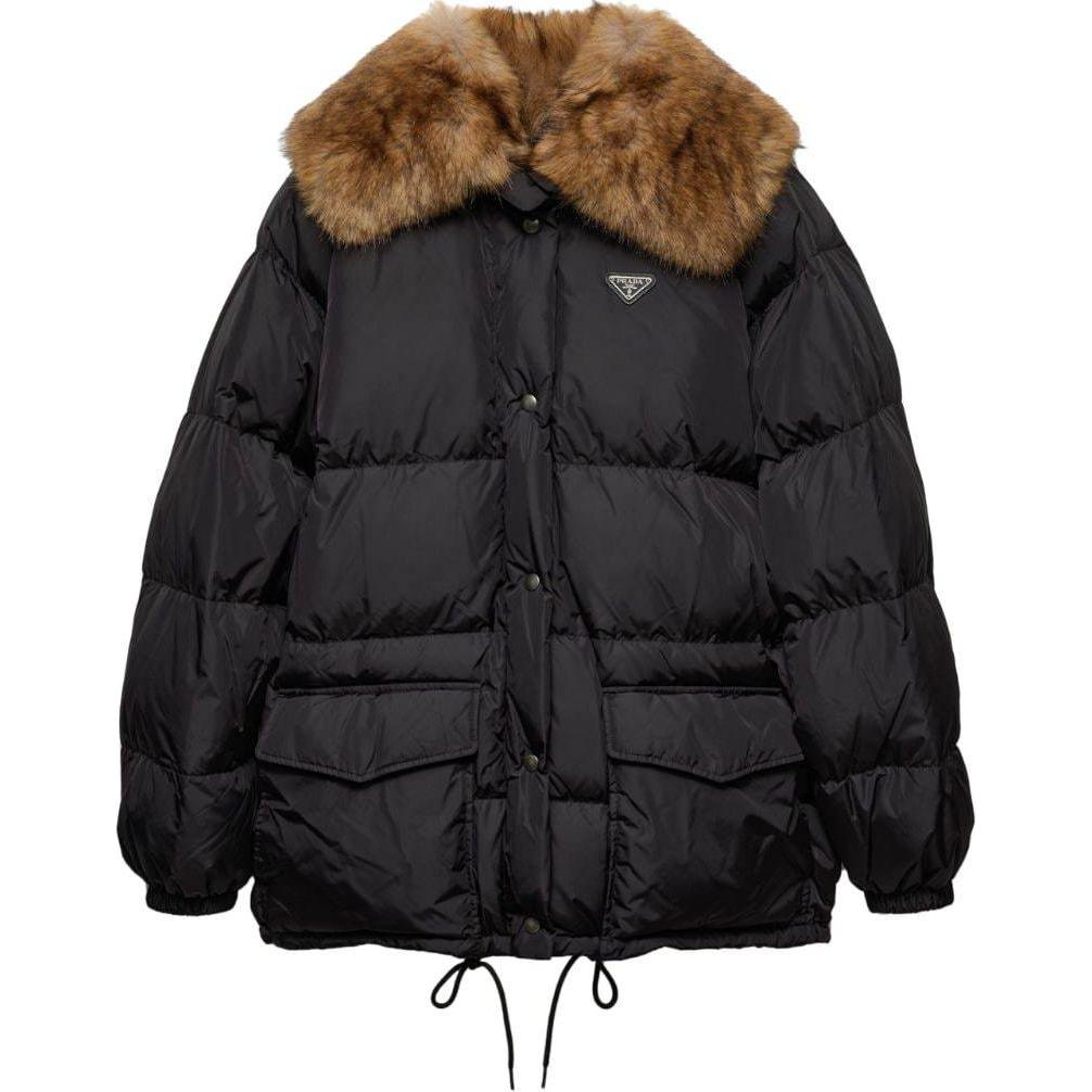 PRADA Enamel Triangle logo Padded Jacket