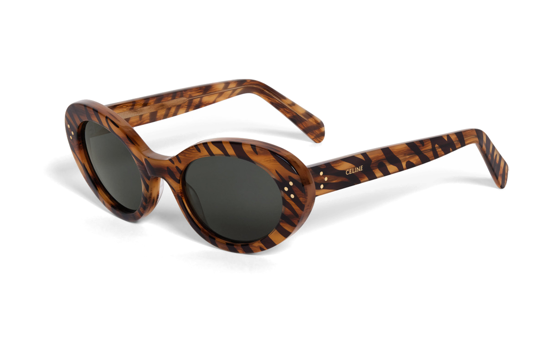 CELINE Acetate Cat Eye Sunglasses Women's Brown