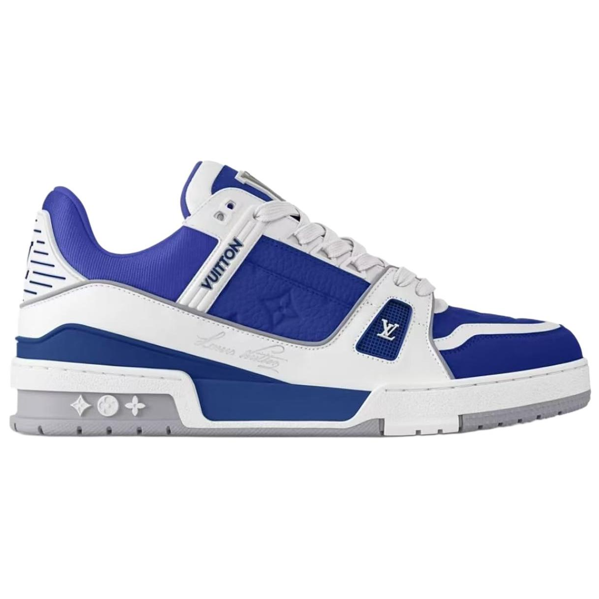 LOUIS VUITTON Trainer Low-Top Skateboard Shoes Men's Blue