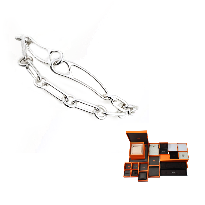 HERMES 925 Sterling Silver Bracelets Women's Silver
