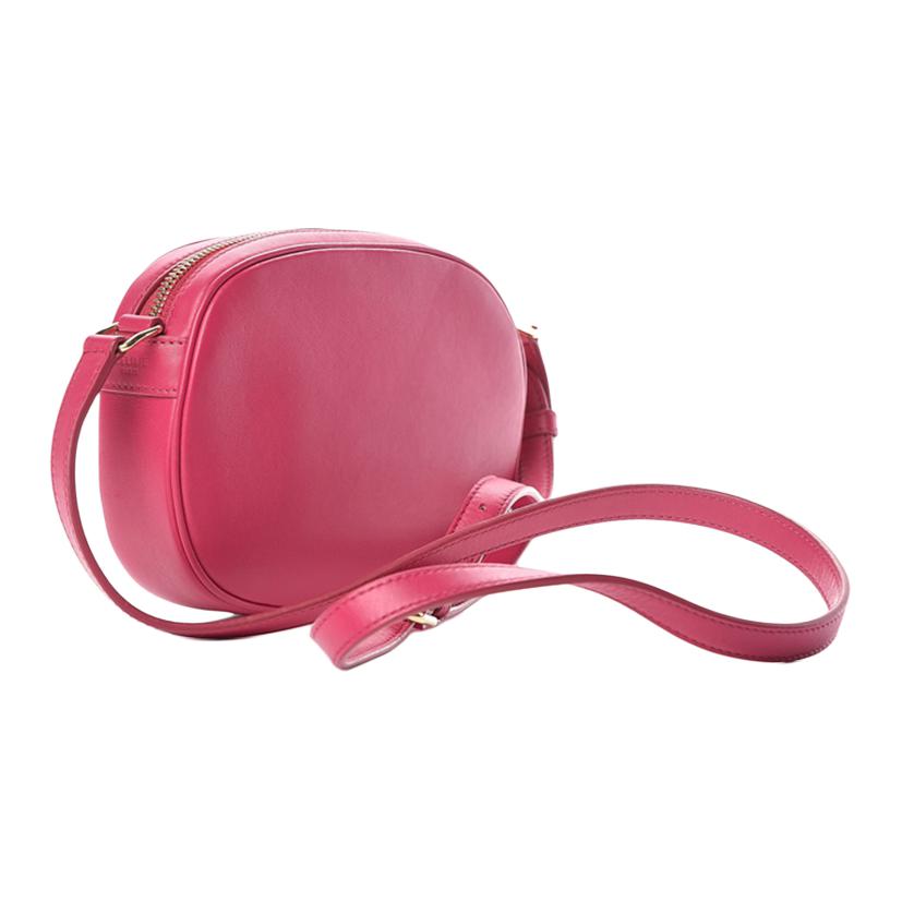 CELINE Cow Leather Camera Small Square Bag Shoulder Bag Trumpets Women's Pink