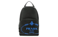 PRADA Leather Backpack Unisex Black