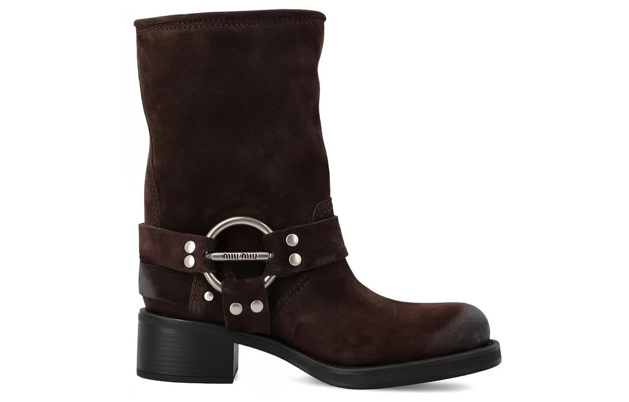 MIU MIU Ankle Boots Women's Brown