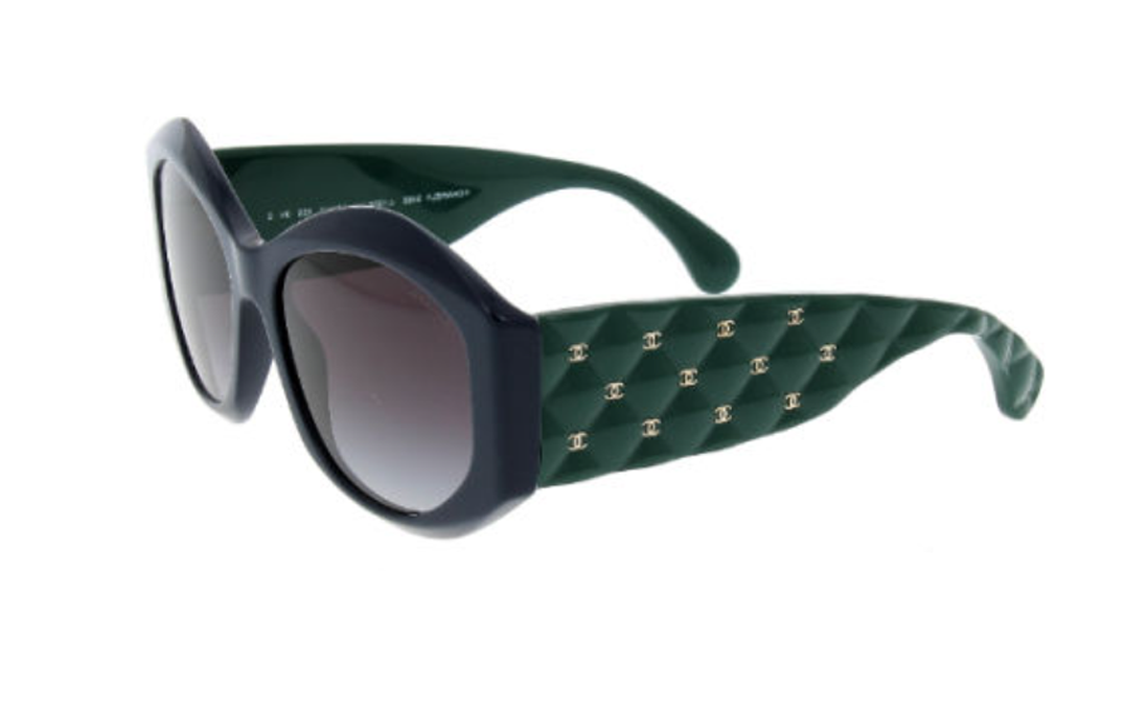 CHANEL - Irregular Shape Sunglasses Women's Black