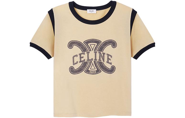 CELINE FW22 Triomphe T-shirt In Cotton Jersey