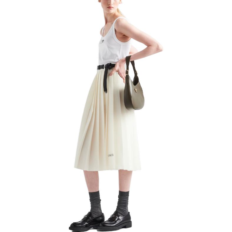 PRADA Casual Long Skirts Women's Ivory White