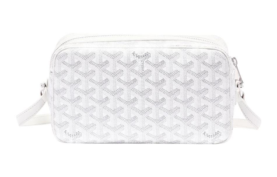 GOYARD Cap-Vert Canvas With Leather Camera Bag Shoulder Bag Crossbody Bag Small Size Unisex White/Red