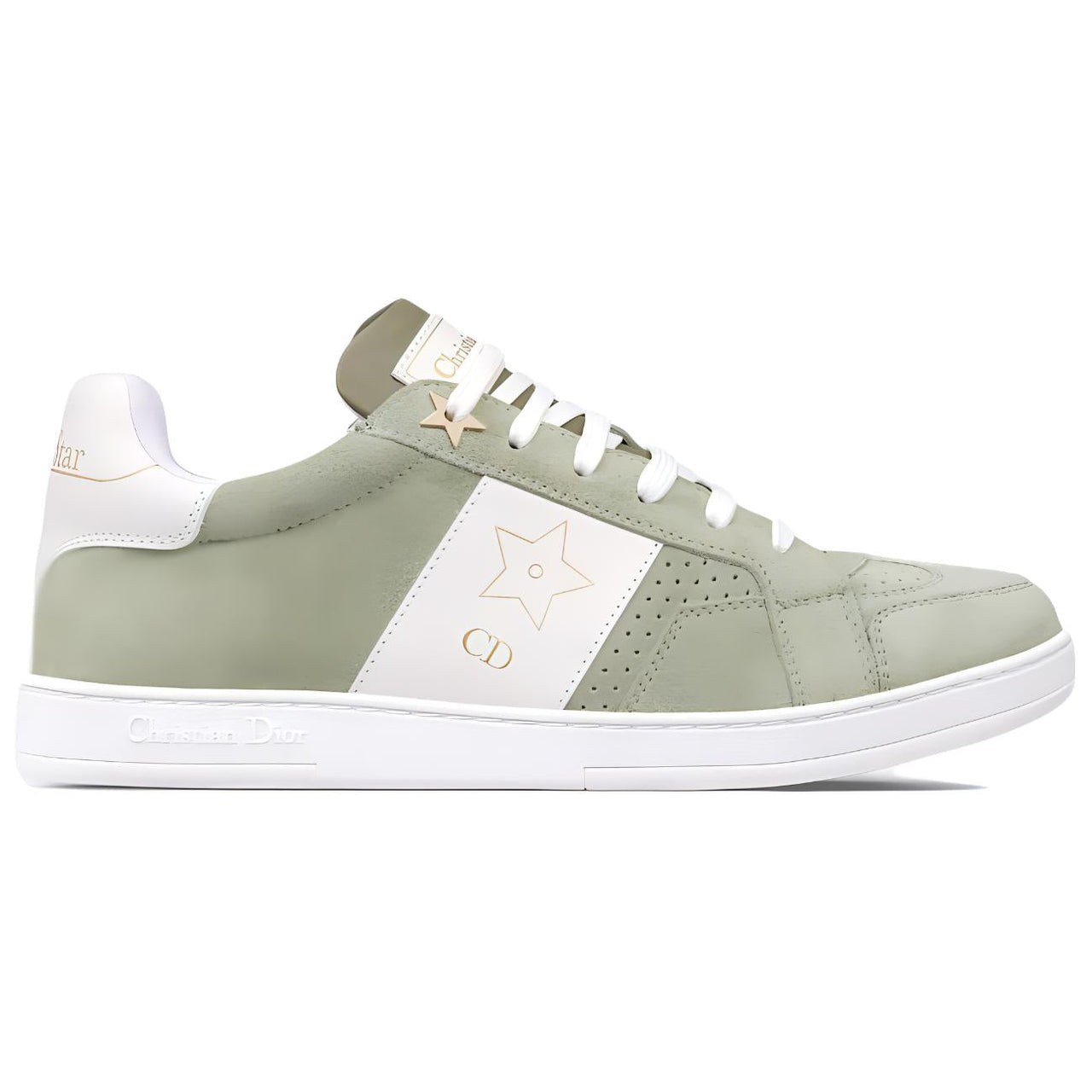 DIOR Star Platform Shoes Low Top Skateboard Shoes Women's Light Cactus Green