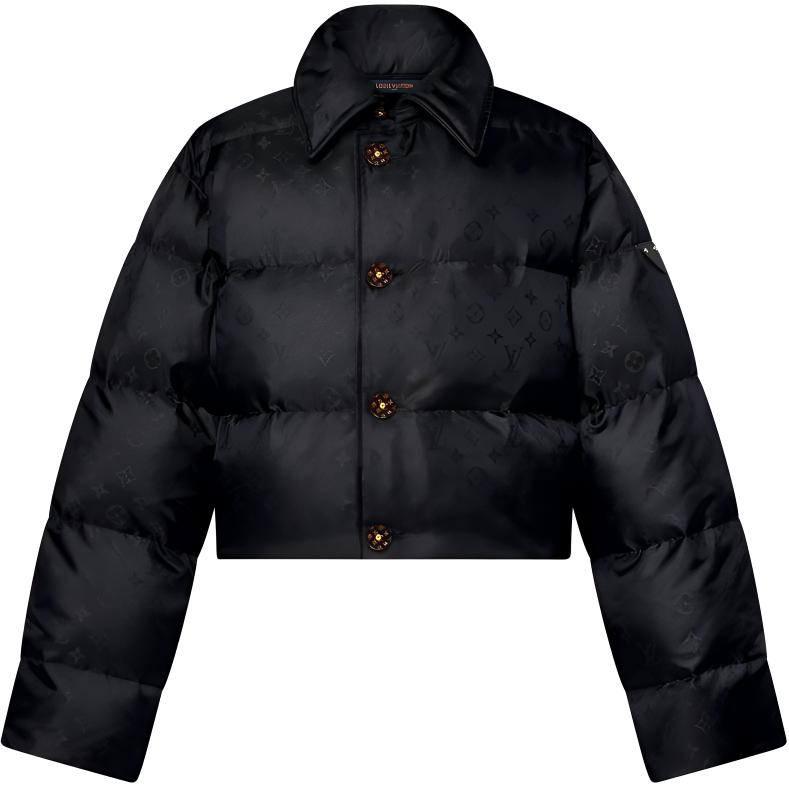 LOUIS VUITTON 1AFUIU Cropped Monogram Puffer Jacket