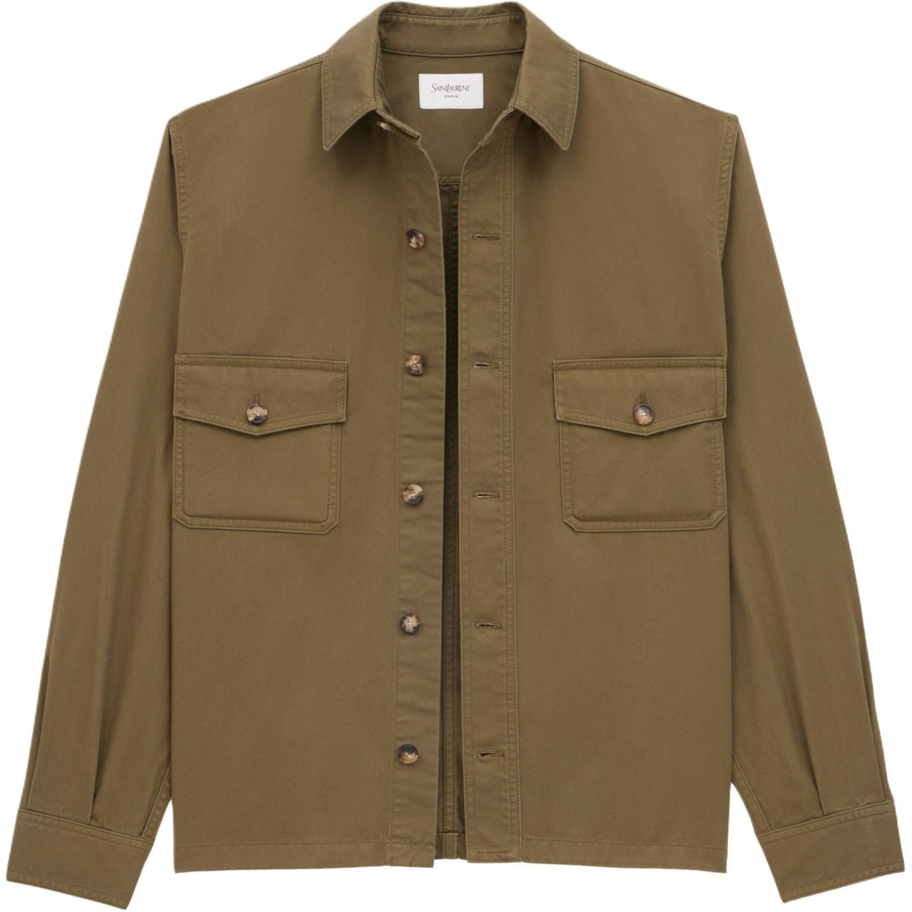 SAINT LAURENT Button Up Twill Overshirt
