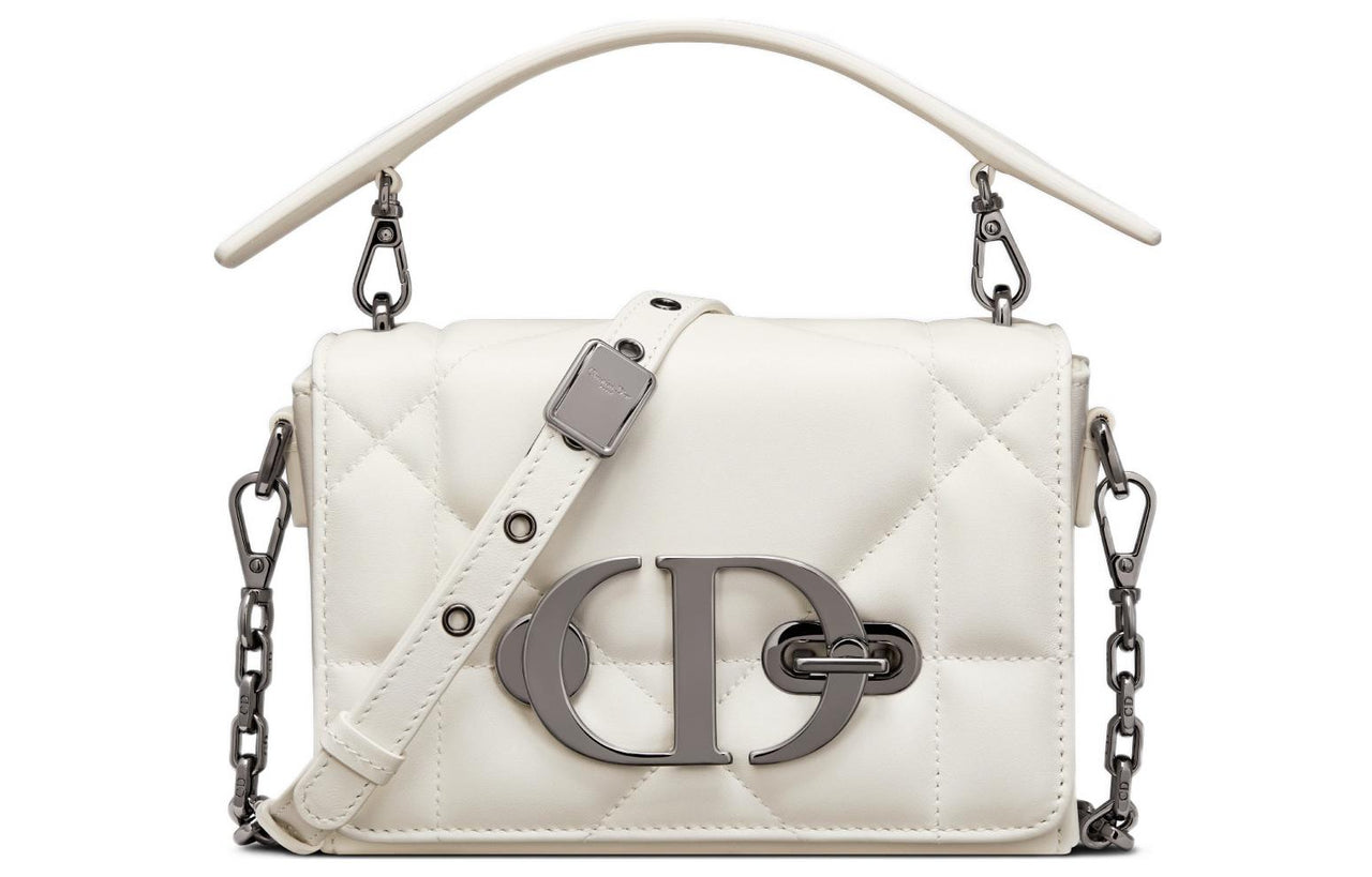 DIOR 30 Montaigne Collection Sheepskin Box Bag Monsoon Bag Shoulder Bag Crossbody Bag Handbag Regular Women's White