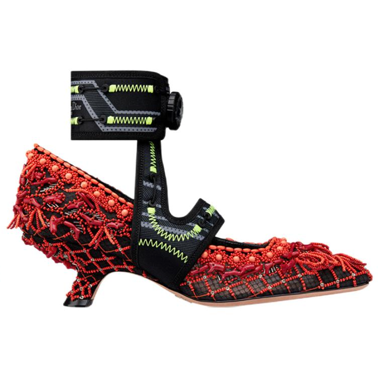 DIOR 62-22 Irregular Heel High Heels Women's Red