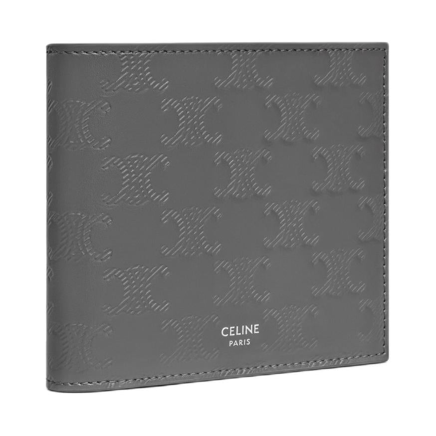 CELINE Calfskin Wallet Unisex Anthracite