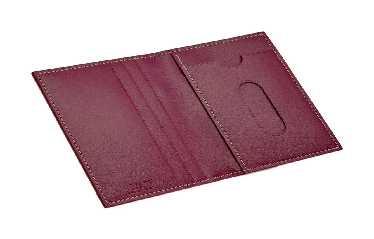 GOYARD SAINT-MARC Canvas With Leather Card Holder Unisex Burgundy