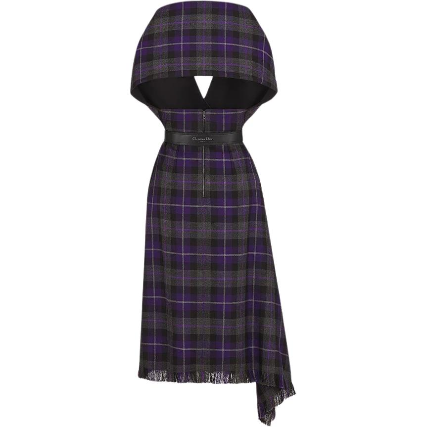 DIOR Mid Length Belted Dress