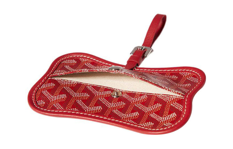 GOYARD Chien Gris Canvas With Leather Pet Bag Merch Unisex Red