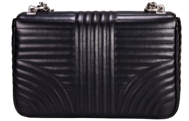 PRADA Cow Leather Shoulder Bag Women's Black