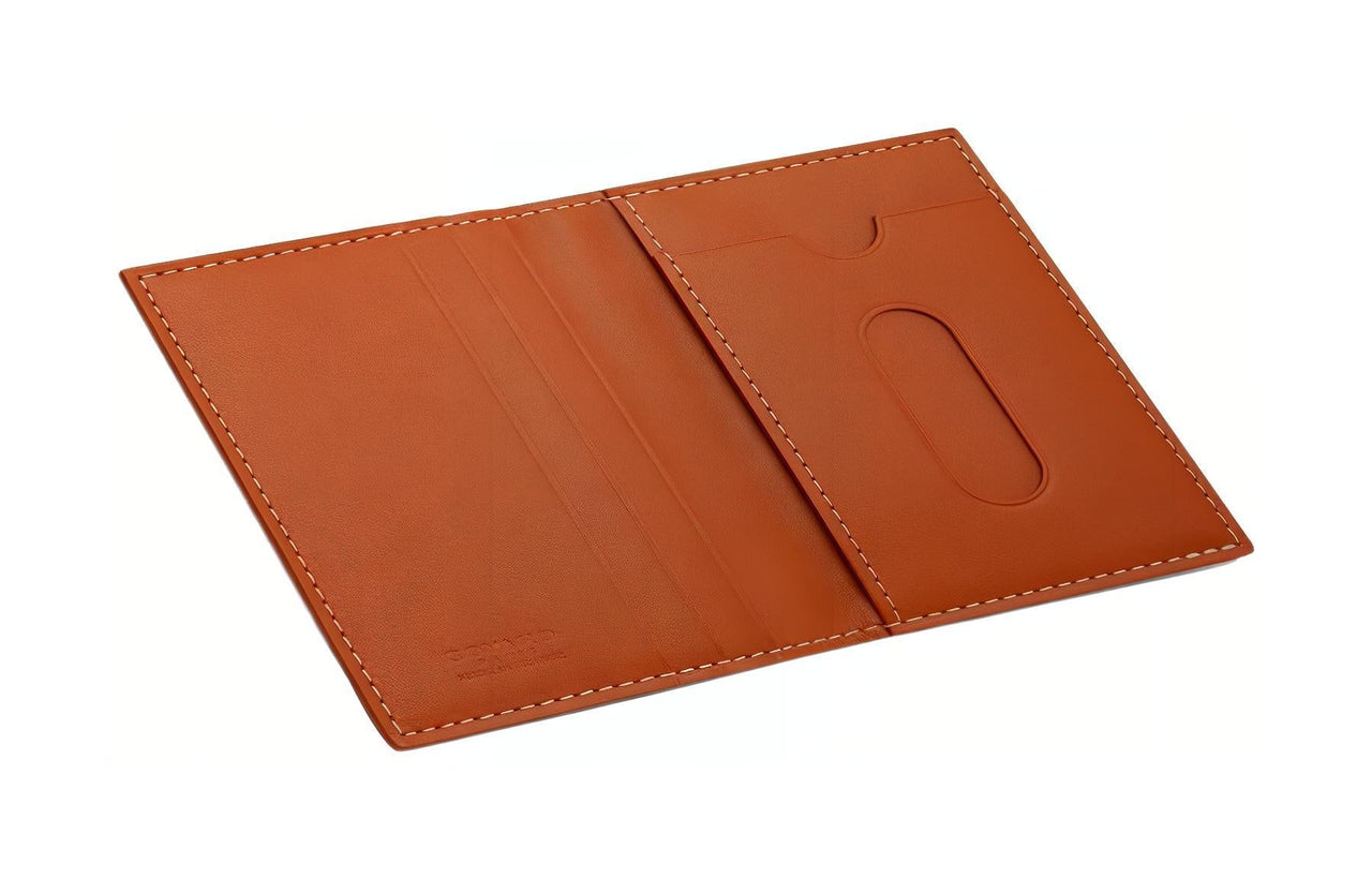 GOYARD SAINT-MARC Canvas Cowhide Card Holder Unisex Brown