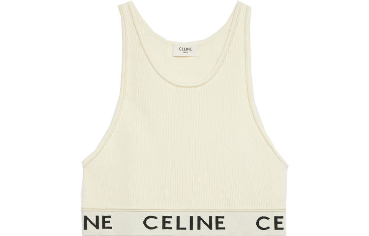 CELINE Tank Tops Women's Ecru