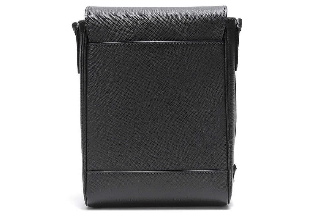 PRADA Cow Leather Crossbody Bag Shoulder Bag Men's Black