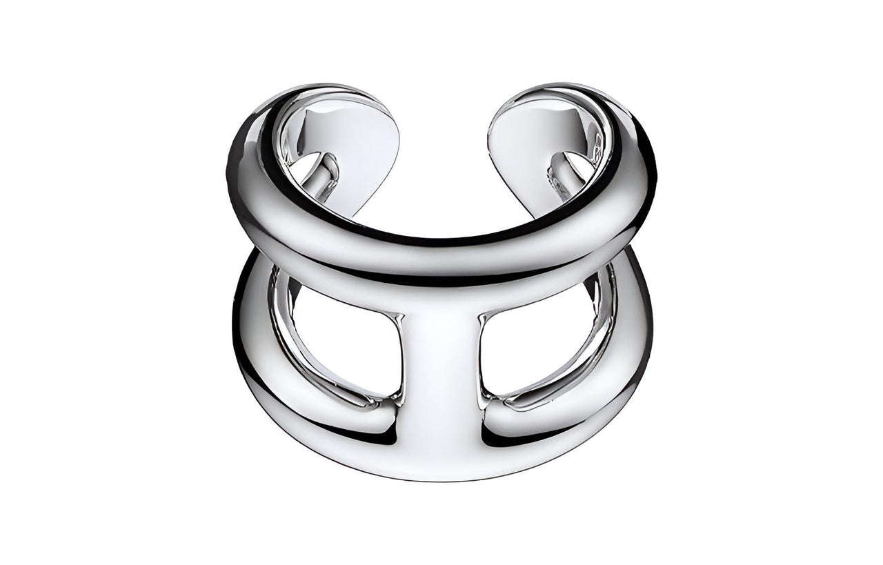 HERMES 925 Sterling Silver Rings Women's Silver