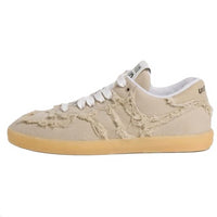 MIU MIU Low Top Skateboard Shoes Women's Beige Yellow