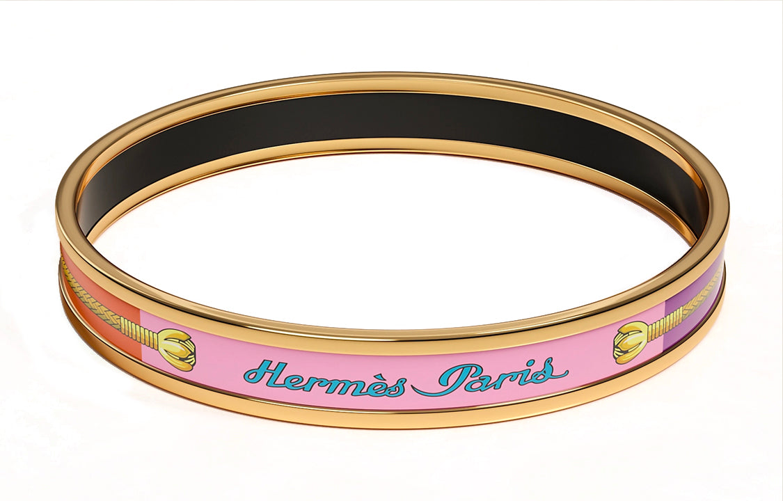 HERMES Bangles Women's Black/Gold