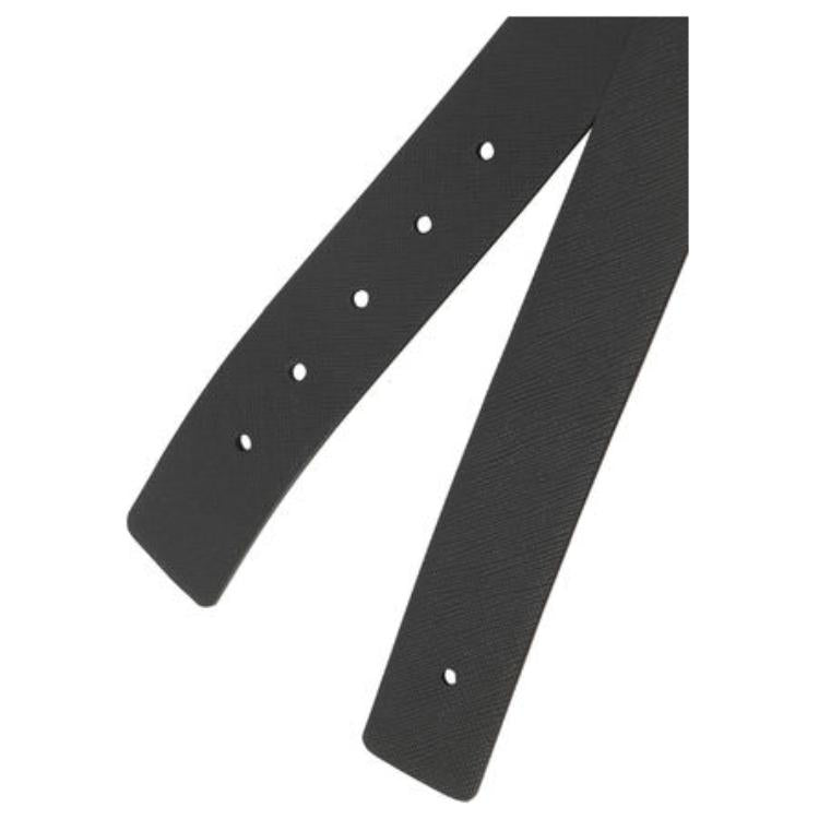 PRADA Double-Sided Design Leather Belt Men's Black