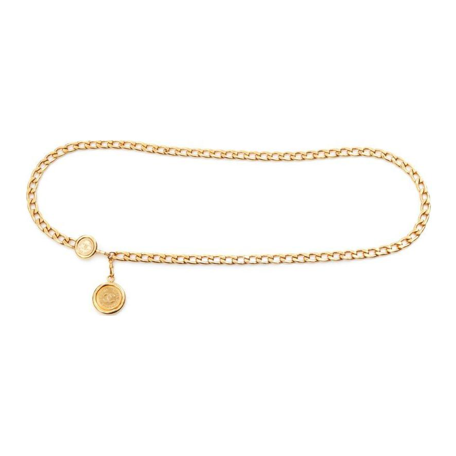 CHANEL 1970s Medallion Chain Belt