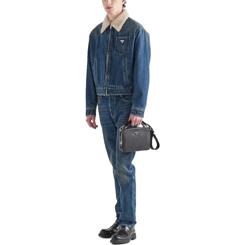 PRADA Denim Jackets Men Blue