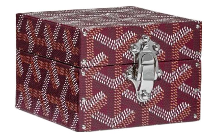 GOYARD REGENCE Goyardine Canvas Hard Jewelry Box Women's Burgundy
