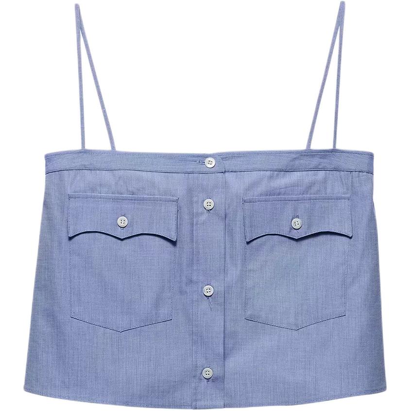 PRADA Crop Tops Women's Light Blue