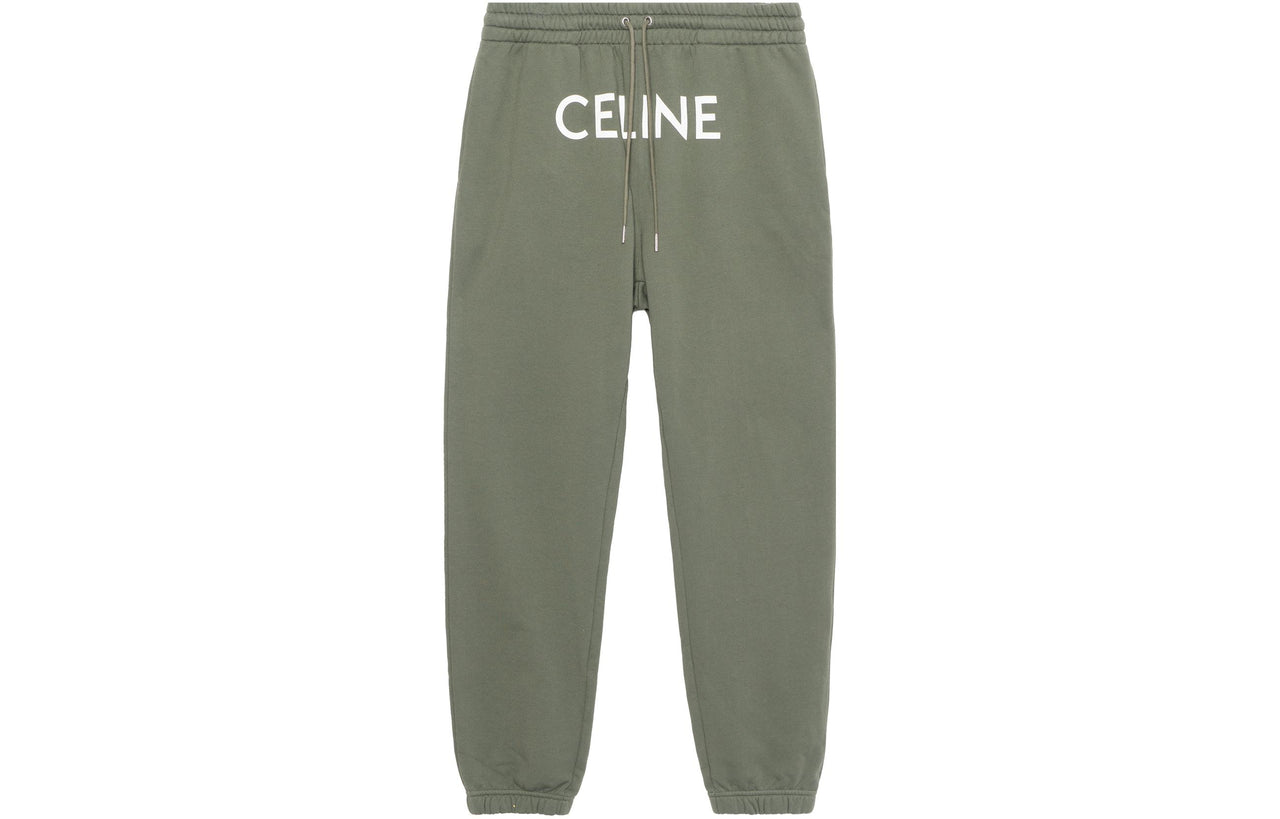 CELINE Knitted Sports Pants Men's Green
