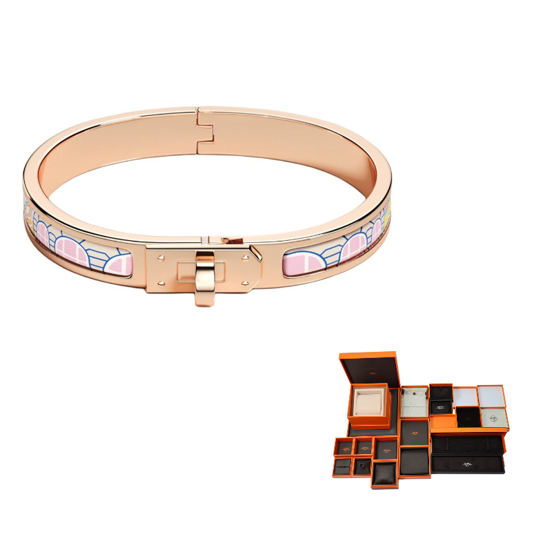 HERMES Kaolin Wristbands Women's Gold