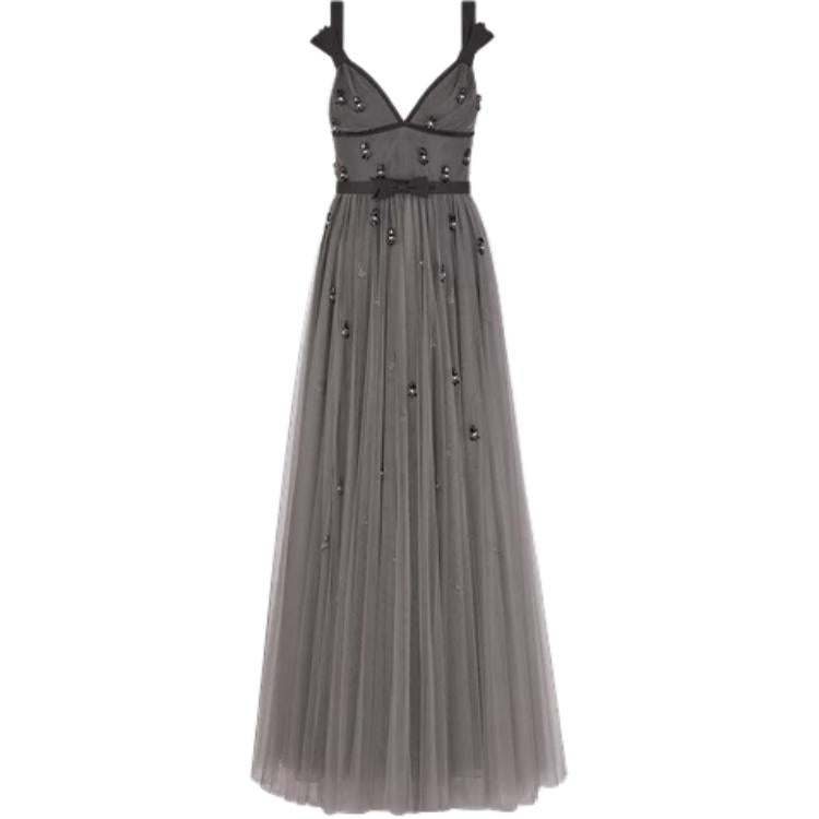 DIOR Slip Dresses Women's Gray