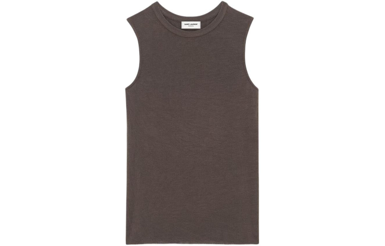 SAINT LAURENT Crewneck Sleeveless Tank Top