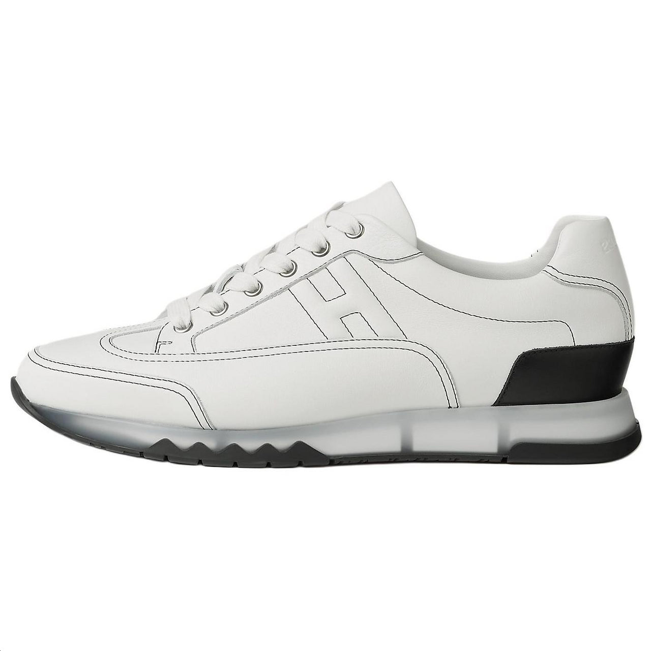 HERMES Trail Low-Top Casual Shoes Men's White