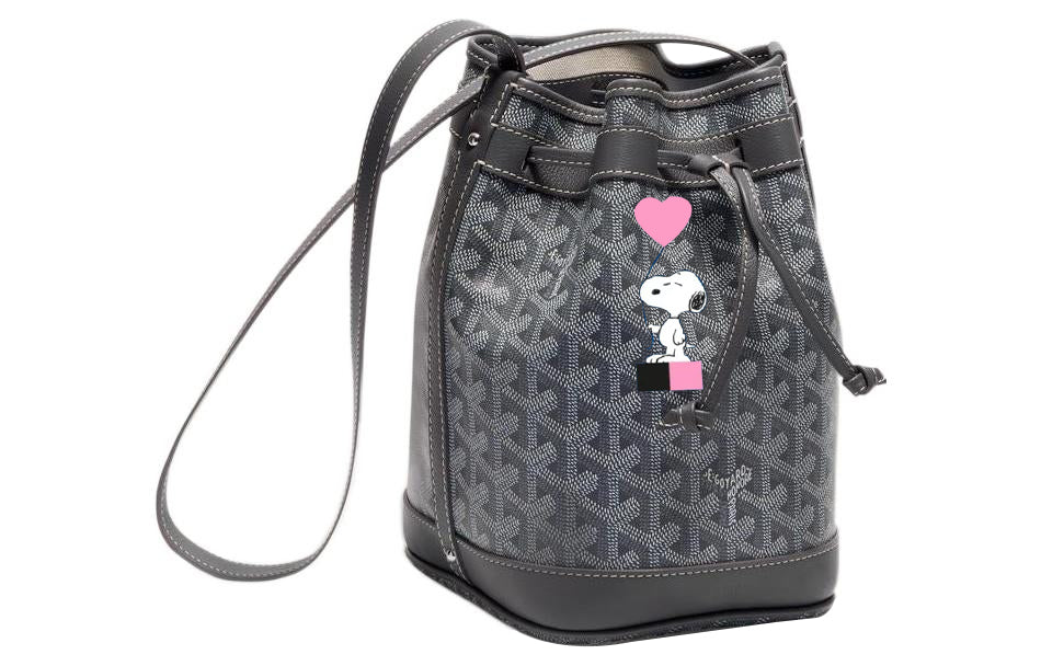 GOYARD Snoopy Co branded Petit Flot Canvas With Leather Bucket Bag, Shoulder Bag Women's