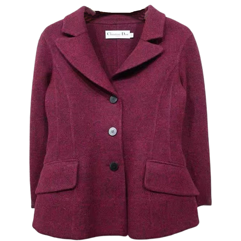 DIOR Jackets Coats Women's Burgundy